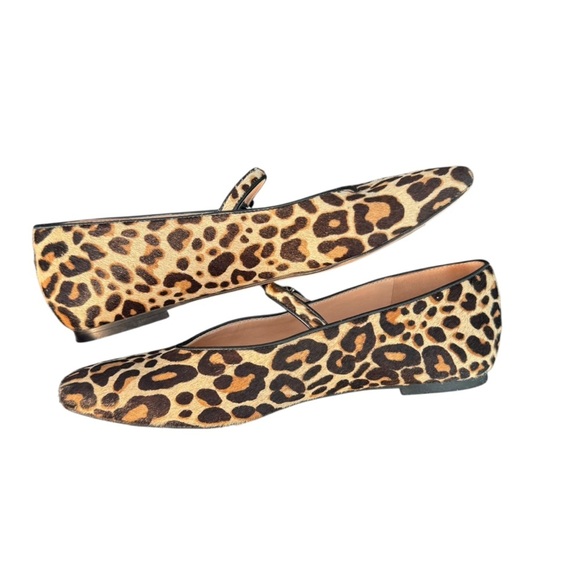 J. Crew - Anya Maryjane Animal Print Leopard Flats Sz 7.5 - Picture 9 of 9